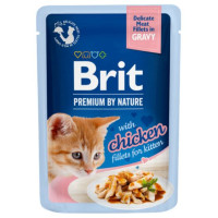 Brit Premium Cat Delicate Fillets in Gravy Chicken for Kitten 85 g konservi kaķiem