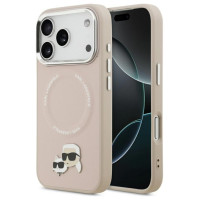 Karl Lagerfeld Karl & Choupette Pins MagSafe Case for iPhone 17 Pro - Pink