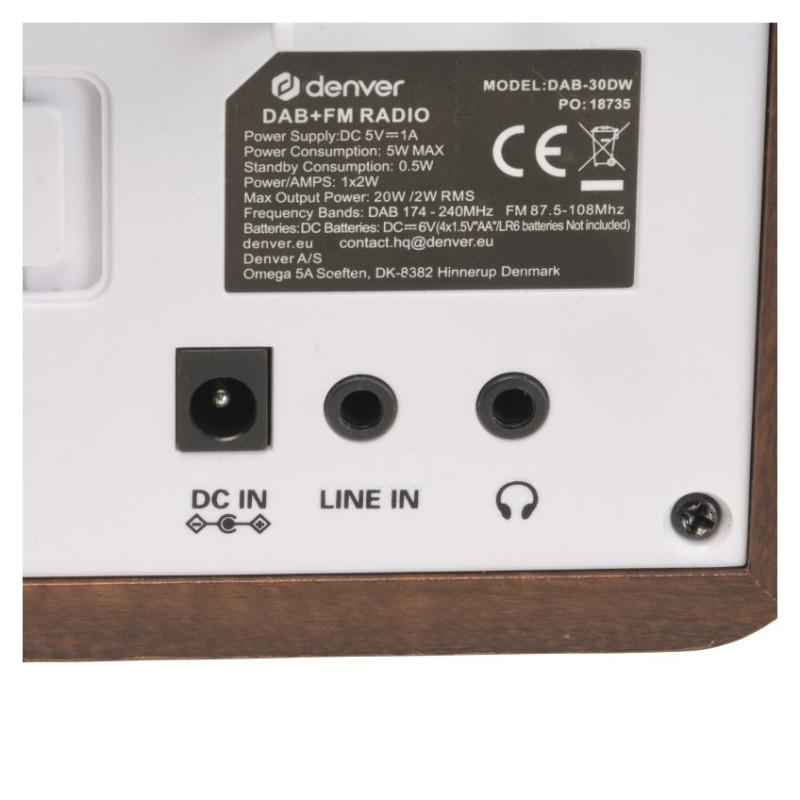 Denver DAB-30DW Dark Wood