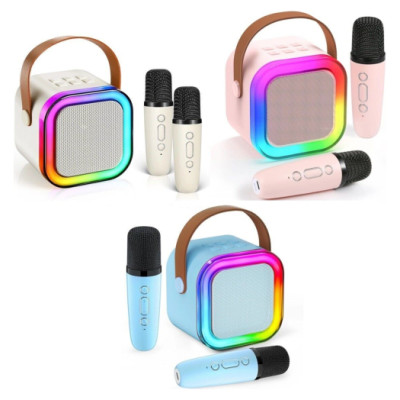 Blackmoon K12 Bluetooth Karaoke skaļrunis ar 2 mikrofoniem RGB (Mix colors)