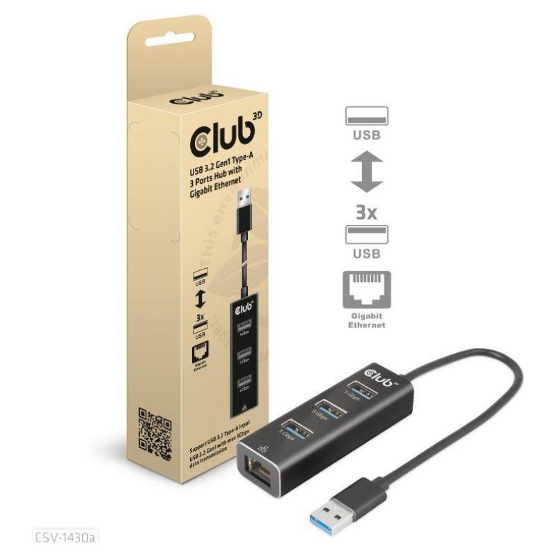 Club3D I/O HUB USB3.2 3PORT/CSV-1430A CLUB3D