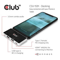 Club3D I/O HUB 4IN1 USB-C TO HDMI/100W CSV-1591 CLUB3D