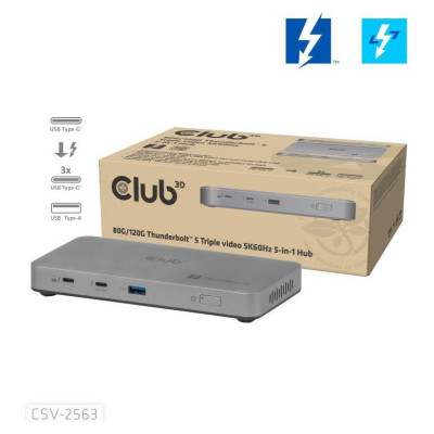 Club3D I/O HUB THUNDERBOLT 5IN1/180W CSV-2563 CLUB3D