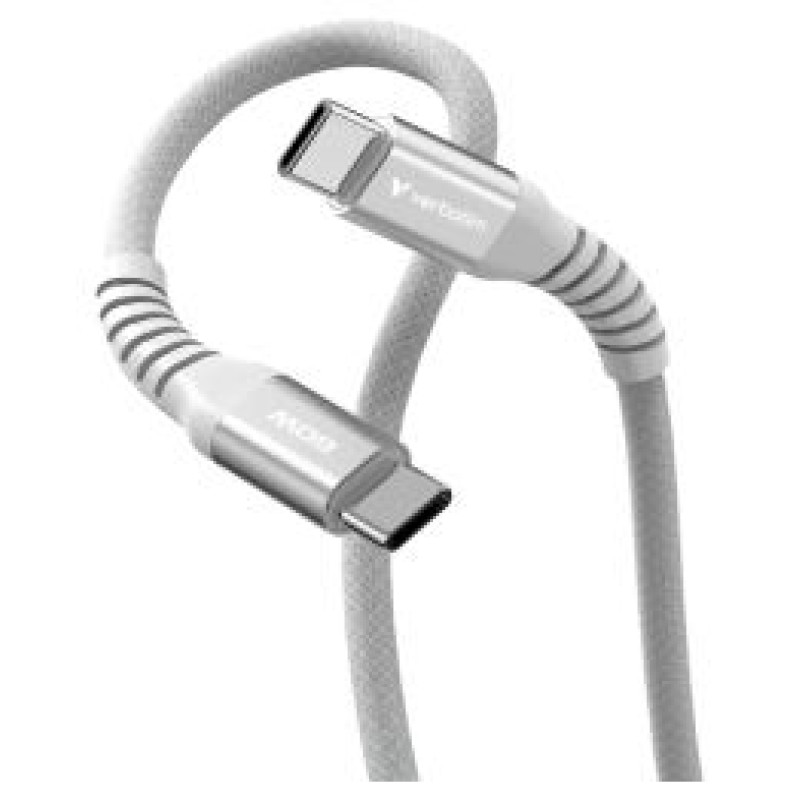 Verbatim Kabelis Verbatim Sync & Charge Magnetic Type-C  60W 120cm Grey
