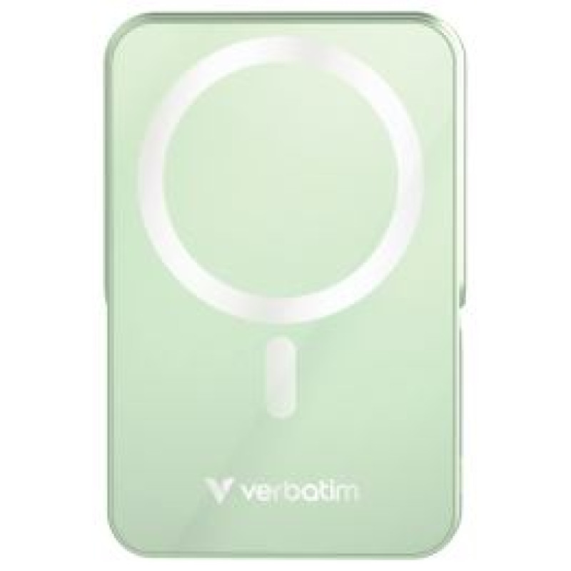 Verbatim Enerģijas krātuve Verbatim Charge n Go 10000mAh Magnetic Wireless Charge Green ar Statīvu