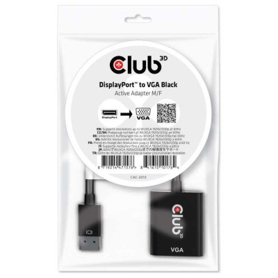 Club3D I/O ADAPTER DP TO VGA/M/F CAC-2013 CLUB3D