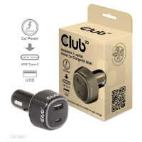 Club3D NB CHARGER CAR USB+USB-C/63W CAC-1922 CLUB3D