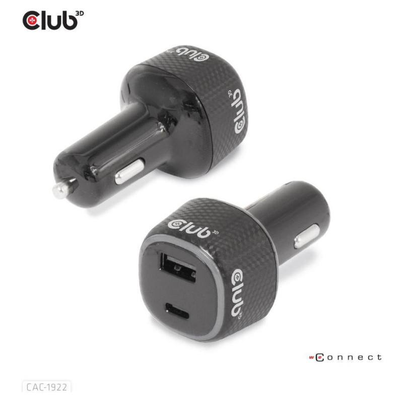 Club3D NB CHARGER CAR USB+USB-C/63W CAC-1922 CLUB3D