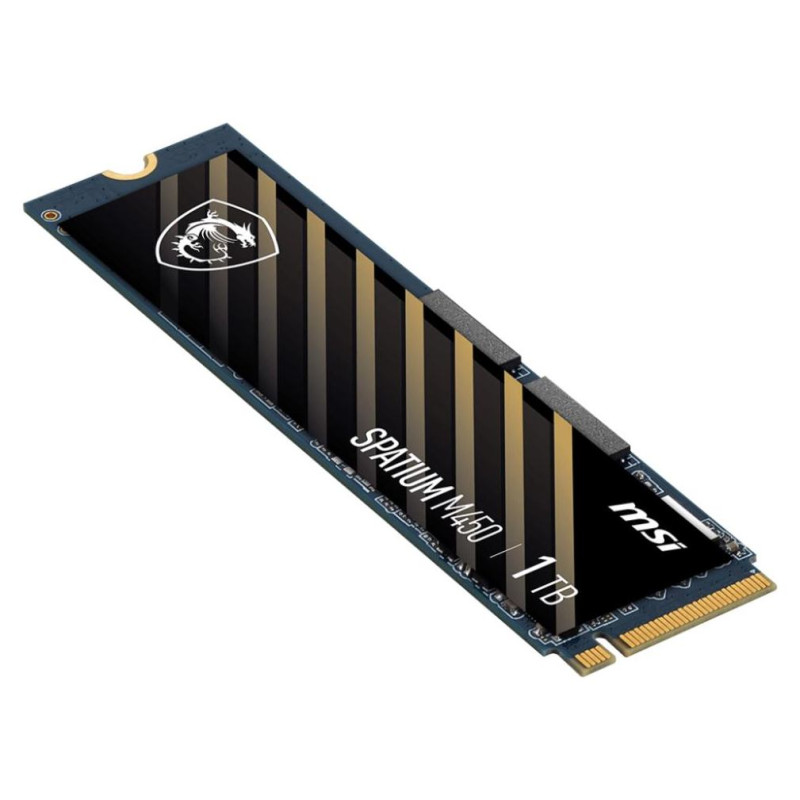 MSI SSD|MSI|SPATIUM M450|1TB|M.2|PCIe Gen4|NVMe|3D NAND|Write speed 2400 MBytes/sec|Read speed 3400 MBytes/sec|2.15mm|TBW 350 TB|MTBF 1500000 hours|S78-440L0M0-P83
