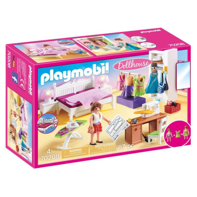 Playmobil DOLLHOUSE Guļamistaba ar &scaron;ū&scaron;anas stūrīti 70208