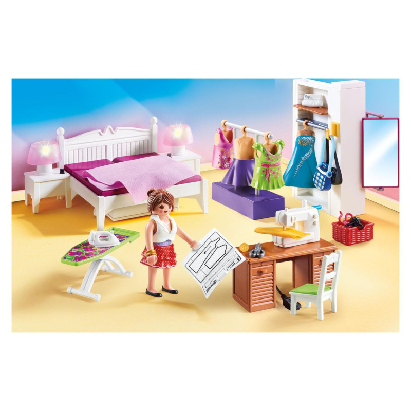 Playmobil DOLLHOUSE Guļamistaba ar &scaron;ū&scaron;anas stūrīti 70208