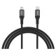 Dudao L3CL USB-C - Lightning 30W Braided Cable 1.2m - Black