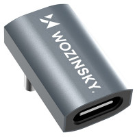 Wozinsky Przejściówka kątowa Wozinsky WPKF-01 USB-C - USB-C 40Gb/s 240W 8K OTG - szara
