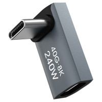 Wozinsky Przejściówka kątowa Wozinsky WPKF-01 USB-C - USB-C 40Gb/s 240W 8K OTG - szara