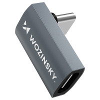 Wozinsky Przejściówka kątowa Wozinsky WPKF-01 USB-C - USB-C 40Gb/s 240W 8K OTG - szara