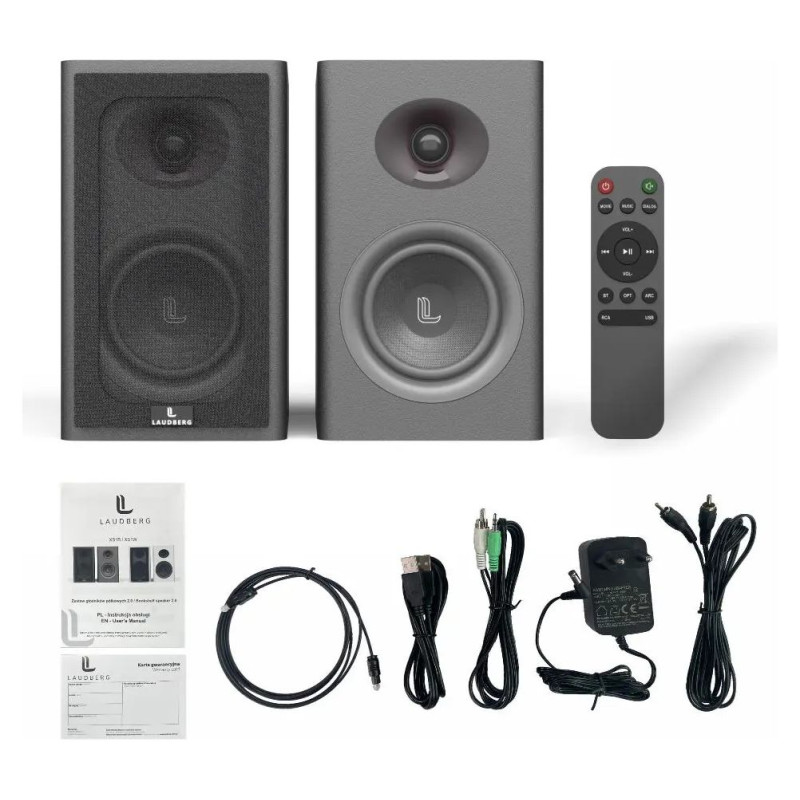 Laudberg XS1B bookshelf speakers 2.0 80W black