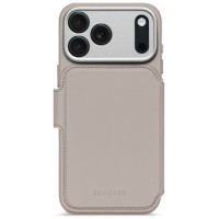 Decoded Leather Detachable Wallet MagSafe case for iPhone 17 Pro - beige
