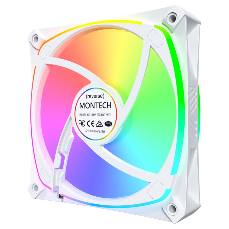 Montech CASE FAN 120MM/RX120 PRO WHITE 3 IN 1 MONTECH