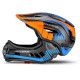 Rockbros TT-32SOBL-S children's bicycle helmet with removable chinbar, size S - black and orange