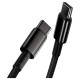 Baseus CATWJ-01 USB-C - USB-C PD QC cable 100W 5A 1m - black