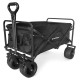 Wozinsky WZP-100 beach, tourist, garden trolley, durable, wide wheels, with safety net up to 100 kg - black