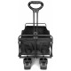 Wozinsky WZP-100 beach, tourist, garden trolley, durable, wide wheels, with safety net up to 100 kg - black