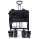 Wozinsky WZP-100 beach, tourist, garden trolley, durable, wide wheels, with safety net up to 100 kg - black