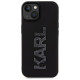 Karl Lagerfeld 3D Rubber Glitter Logo case for iPhone 15 Plus - black