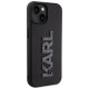 Karl Lagerfeld 3D Rubber Glitter Logo case for iPhone 15 Plus - black