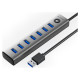Orico CL7U-U3 hub 7x USB-A 3.0 + USB-C 5V/3A 1m - gray