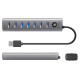 Orico CL7U-U3 hub 7x USB-A 3.0 + USB-C 5V/3A 1m - gray