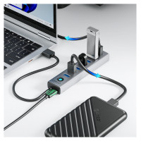 Orico CL7U-U3 hub 7x USB-A 3.0 + USB-C 5V/3A 1m - gray