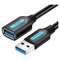 Vention CABLE USB3.0 MALE TO FEMALE/0.5M BLACK CBHBD VENTION
