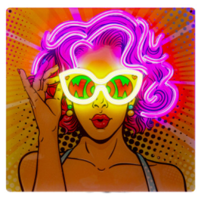 SBS Led lampa SBS Worw Girl Mode Neon effect