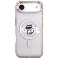 Karl Lagerfeld IML Choupette Sketch Logo MagSafe Case for iPhone 17 Air - Pink