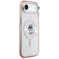 Karl Lagerfeld IML Choupette Sketch Logo MagSafe Case for iPhone 17 Air - Pink