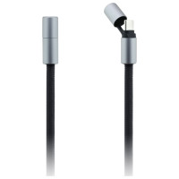 Karl Lagerfeld CBDY Ikonik Charm USB-C Cable / USB-C Lanyard - Black