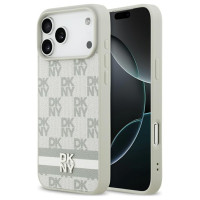 Dkny Checkered with Printed Stripes Case for iPhone 17 Pro Max - Beige