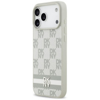 Dkny Checkered with Printed Stripes Case for iPhone 17 Pro Max - Beige