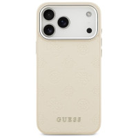 Guess Peony Hot Stamp Script MagSafe Case for iPhone 17 Pro Max - Beige