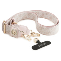 Guess Universal CBDY 4G Tether Patch Strass Metal Logo Phone Lanyard - Pink