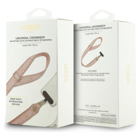 Guess Universal CBDY 4G Tether Patch Strass Metal Logo Phone Lanyard - Pink