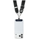 Karl Lagerfeld Universal Strap Tether Patch Choupette Metal Logo Phone Lanyard - Black