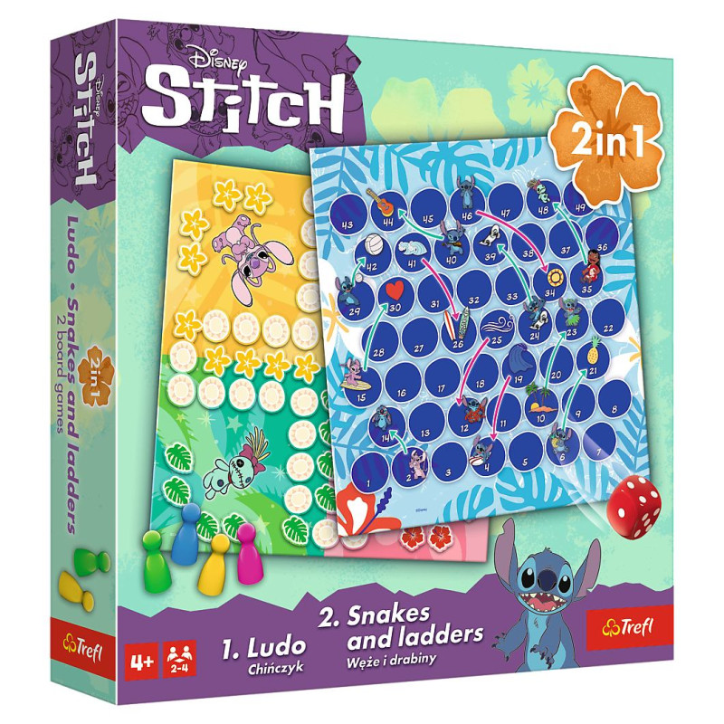 Trefl DISNEY STITCH Galda spēle 2 in 1, Stičs un Lilo