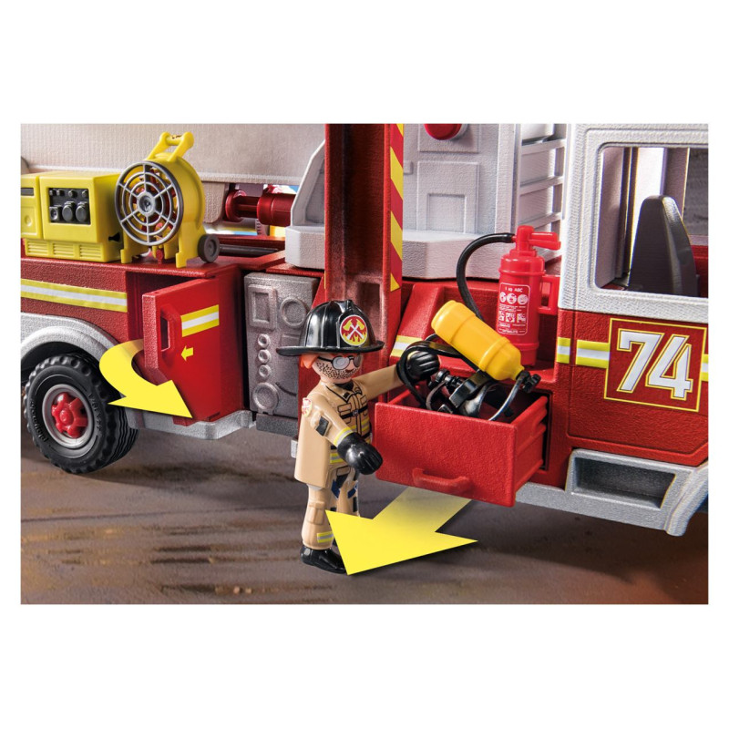 Playmobil Glāb&scaron;anas transportlīdzekļi: Ugunsdzēsēju ma&scaron;īna ar  kāpnēm