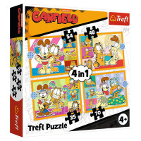 Trefl GARFIELD Pužļu komplekts 4 in 1