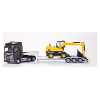 Emek Scania S Melns iekrāvējs ar ekskavatoru, mērogs 1:25, 98 cm