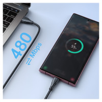 Joyroom Surpass Series A11 USB-A / USB-C 3A cable 0.25 m - black