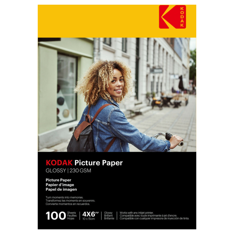 Kodak Picture Paper 230g 11.8 mil Glossy 4/6x100 (9891164)