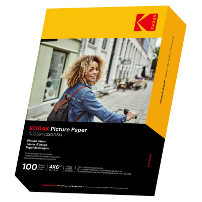 Kodak Picture Paper 230g 11.8 mil Glossy 4/6x100 (9891164)